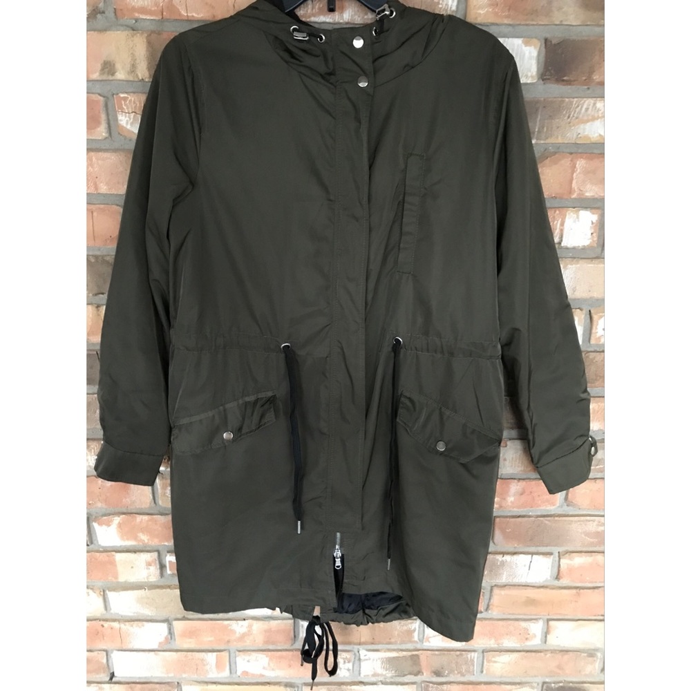 New Look Women’s Long Lined Army Green Jacket  Size Large